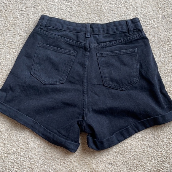 Black Jean Shorts S - Picture 2 of 2